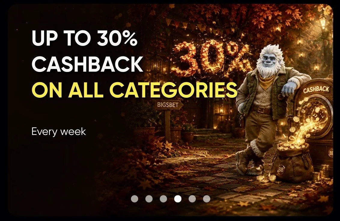 04 cashback van bigsbet tot 30 procent op alle categorieen elke week